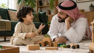 Read more about the article تنمية مهارات التواصل عند الأطفال: خطة من الإشارة إلى الحوار