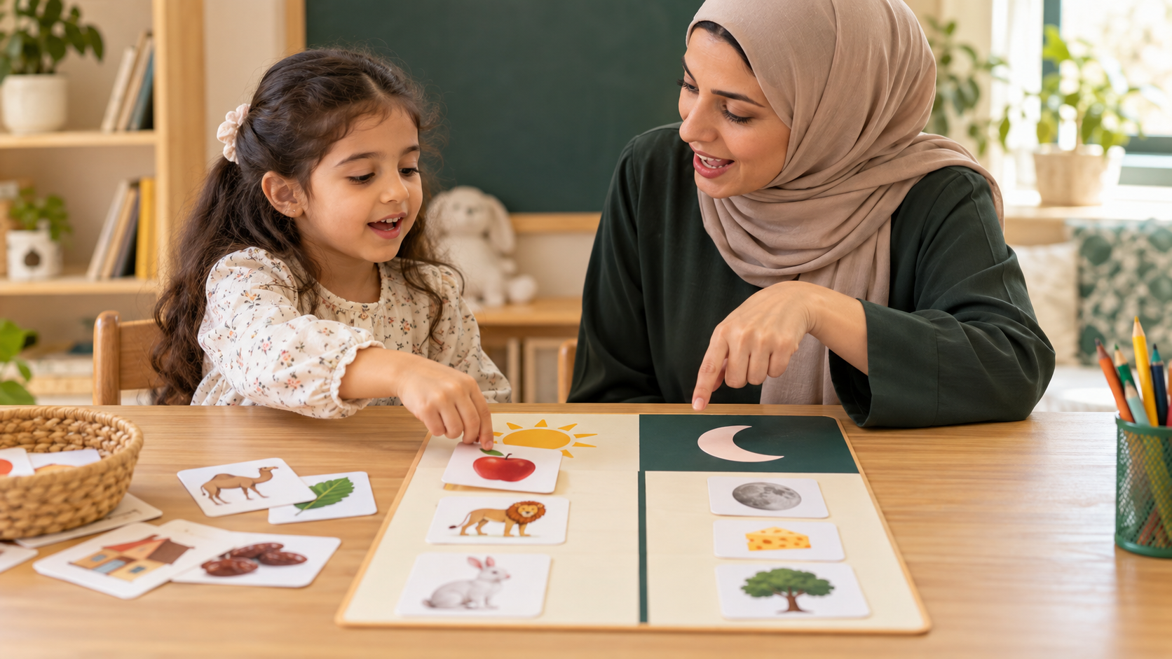 Read more about the article اللام الشمسية والقمرية للأطفال: شرح سهل وأمثلة وتمارين