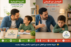 التربية الإيجابية للأطفال والتواصل الهادئ بين الوالد والطفل